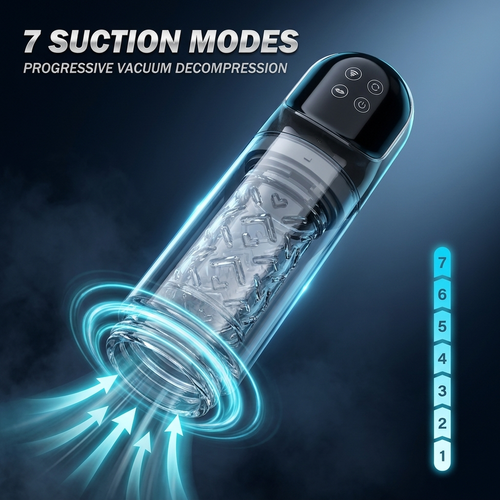 7 suction modes - progressive vacuum decompression