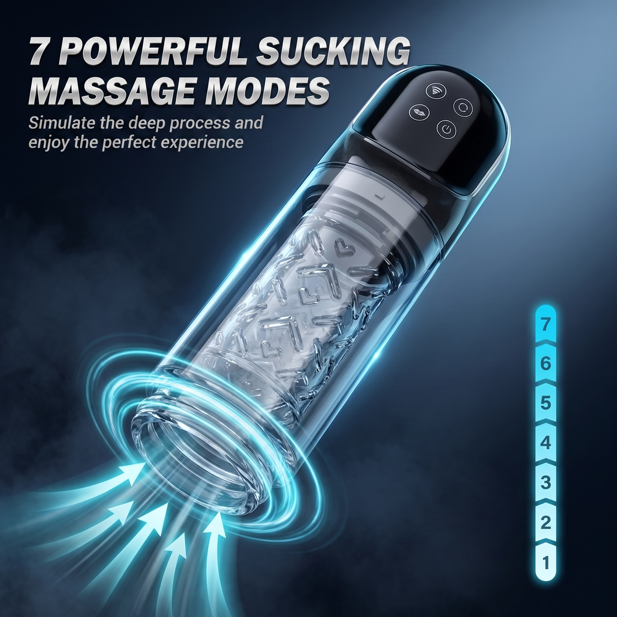7 powerful sucking massage modes