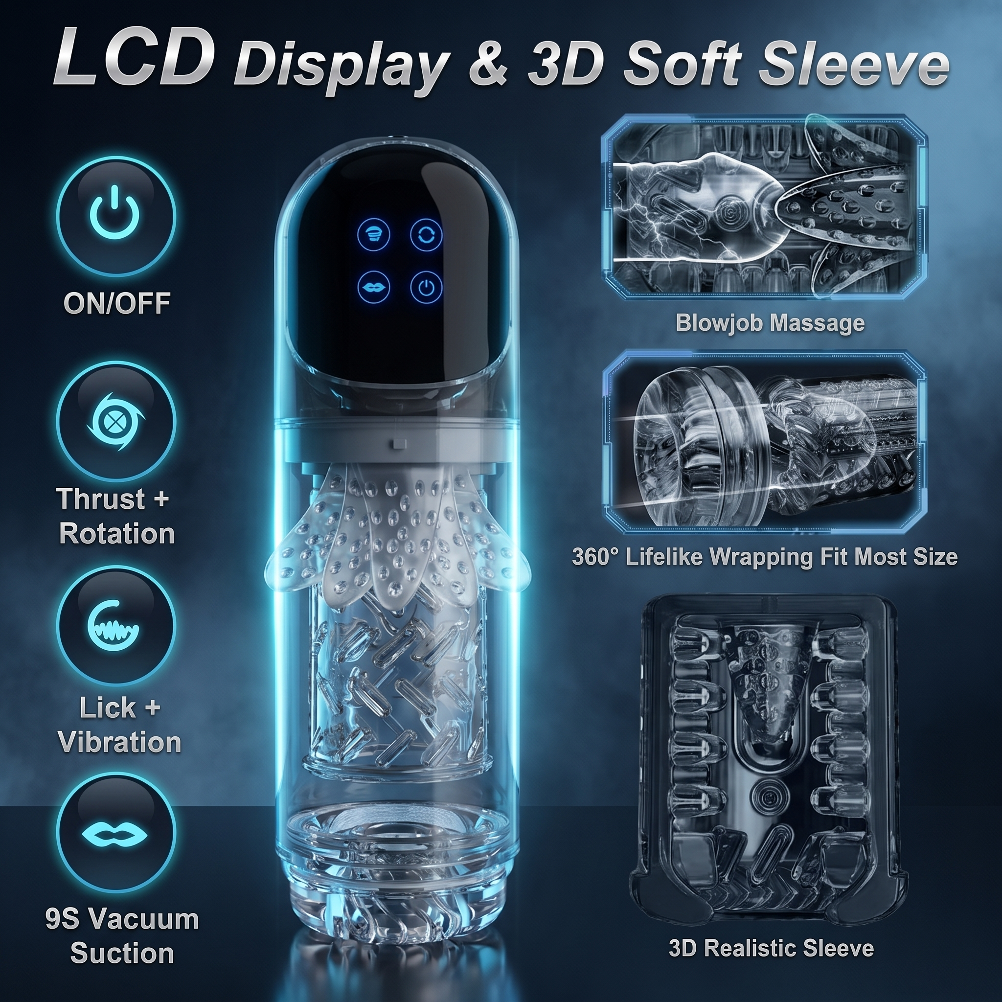 LCD display and 3D soft sleeve