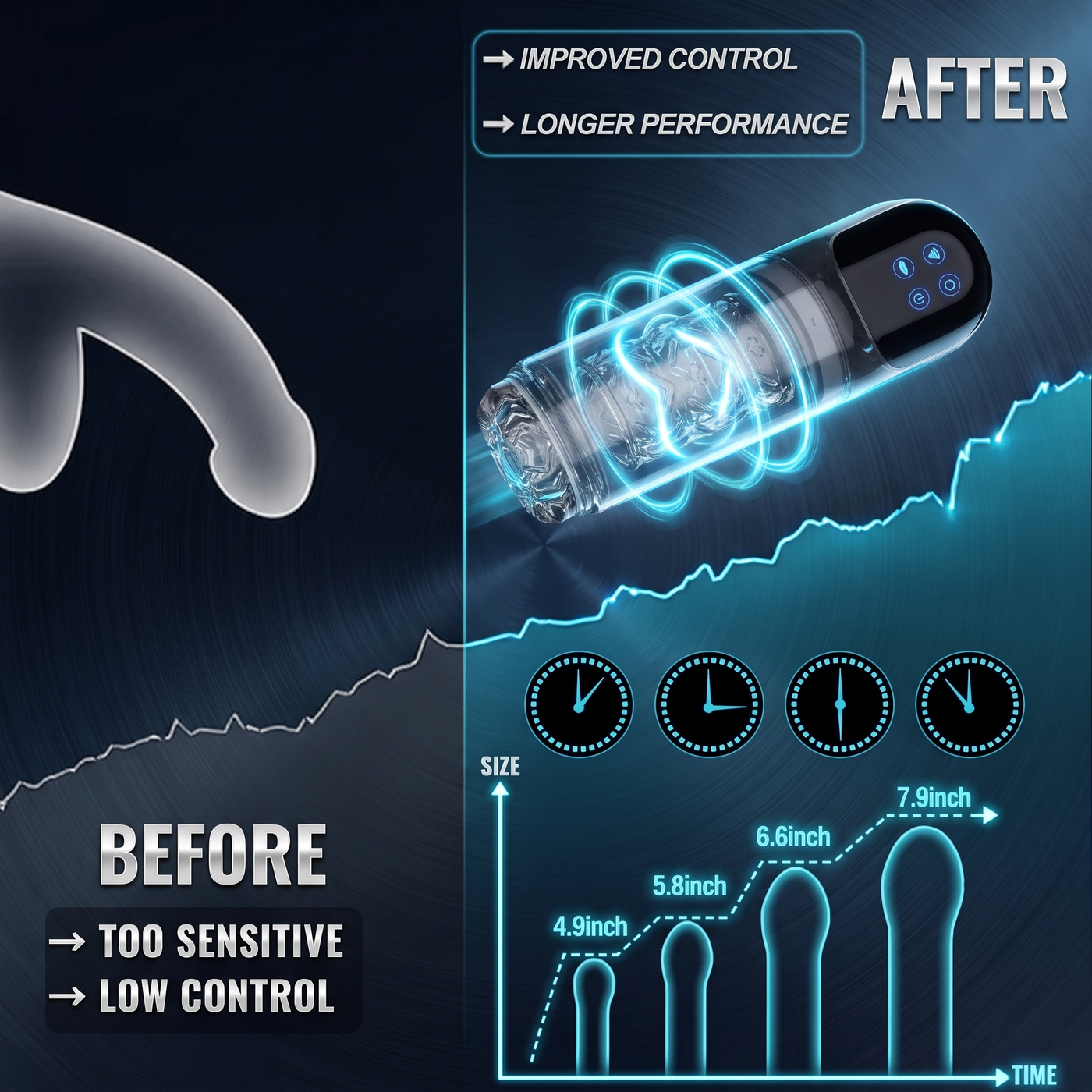 Vortrix before and after - improved control and longer performance